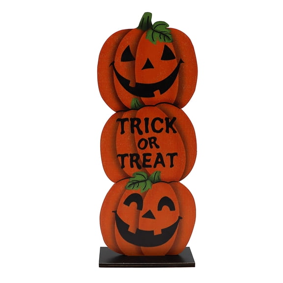 9.8 in. Halloween Eerie Table Centerpieces — Dark Wood with Scary Vibe, Halloween Decorations for Snack Tables, Dessert Stations & Halloween Party Setups — great for Costume Parties with party setups