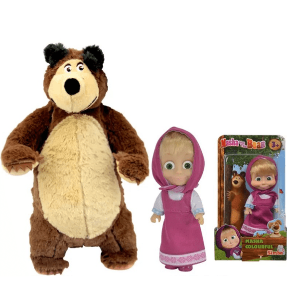 9.8-inch Martha and Bear Doll Set Plush Toy Brand New