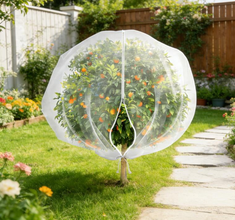 Weather Netting 9.8 x 9.8 Ft Extra Large Fruit Tree Netting Cover with Zipper ...
