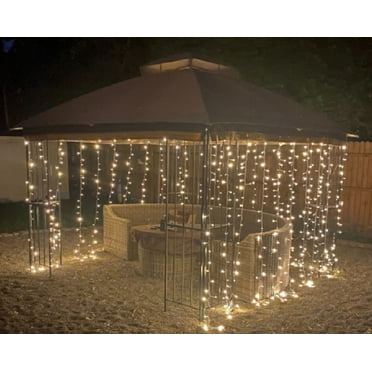 9.8 x 9.8ft Window Curtain String Light, Waterproof LED Fairy Lights, 320 LEDs, Warm White