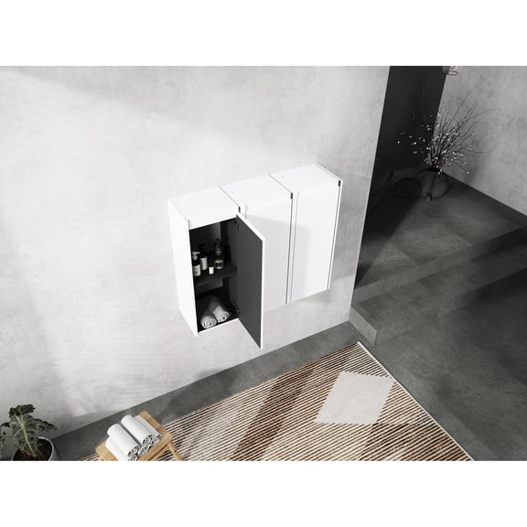 9.81" Wide Side Cabinet - Reversible Installation - Bathroom Organization - Customizable Setup