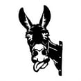 thumbnail image 1 of 9.84×6.1 Inches Tongue Out Donkey Shape Iron Silhouette Decor Cute Ornament Outdoor Garden Fence Farm Craftwork Decor Garden Party Decor, 1 of 6