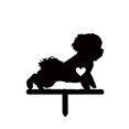 thumbnail image 1 of 9.84×9.13 Inches Cute Little Dog Garden Stake Iron Decor Art Silhouette Metal Yard Improvement Courtyard Art Garden Outdoor Decoration Pet Commemorative Metal Artwork, 1 of 6