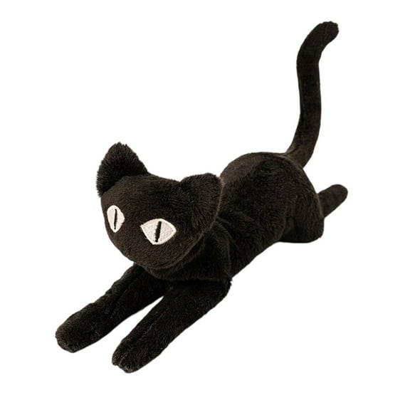 9.84" Black Cat Plush Toy – Soft & Adorable Stuffed Black Kitty, Perfect for Cat Lovers, Collectors, and Home Decor