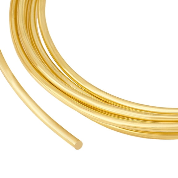 9.84 Feet Bare Solid Brass Wire 6 Gauge Round Soft Brass Wire Pure Brass Wire for Making Craft Gem Wrapping