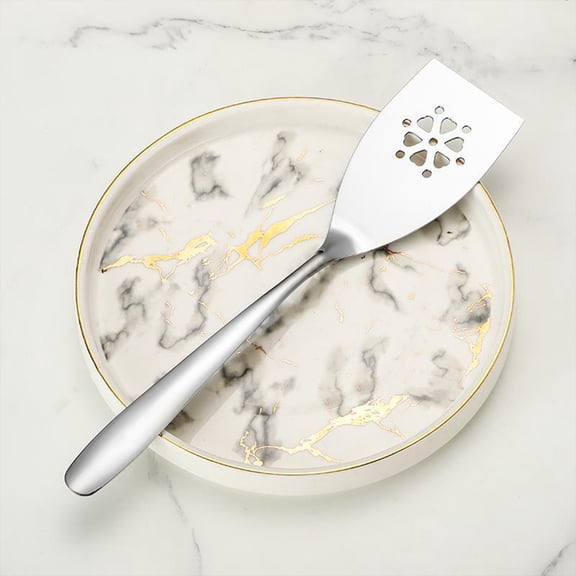 9.84-Inch Mini Stainless Steel Spatula Steak Spatula Meat Frying Spatula Suitable,Solid Turner Flat Spatula For High Temperature Fryer Barbecue Cookware Kitchen Meat Spatula