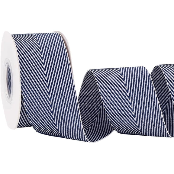 9.84 Yards Twill Tape 1-1/2 inch Striped Webbing Ribbon Eleagnt Herringbone Wide Polyester Ribbon