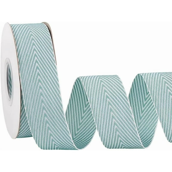 9.84 Yards Twill Tape Ribbon 1 Inch Wide Polyester Striped Webbing Strap Elegant Twill Ribbon for Sewing Crafting Gift Wrapping Home Decor DIY Crafts TurquoiseTurquoise