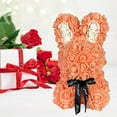 thumbnail image 1 of 9.84 inch Flowers Do Not Wither Edge Smooth Workmanship Fine Easy To Take Care Of PE Material Cute Rabbit Rose Mother's Day Valentine's Day Gift Color Family W, 1 of 5
