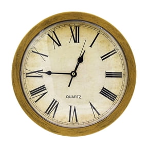 9.84 x 9.84 x 2.75 Inch Hidden Safe,Wall Clock Diversion Safe,Secret Compartment,Secret Hidden Clock for Valuables (Brown)
