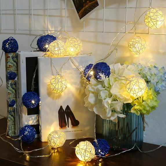 9.84FT Ball String Lights 20 LED Light Christmas Lights Fairy String Lights for Valentine's Day Wedding Party Bedroom Woven Indoor Outdoor Decorative Lights