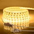 thumbnail image 1 of 9.84FT LED Light Strip Outdoor Waterproof, 3500K Super Bright LED Tape Lights,110 V LED Rope Lights,360 LEDs Strip Lighting for Bedroom, Backyards, Garden, 1 of 8