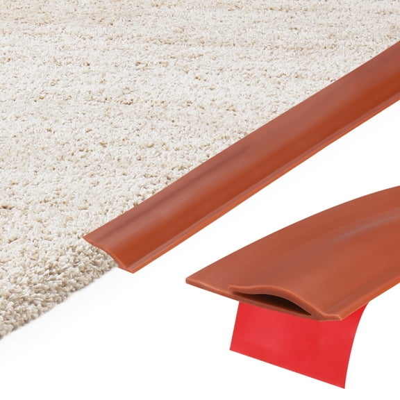 9.84Ft x 1.3" x 0.22" Self-Adhesive Carpet Edge Strip, TPE Gap Cover, Red