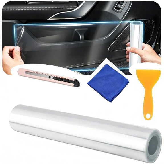 9.84Ft x 7.87" Door Protector,Clear Door Sill Protector Kit
