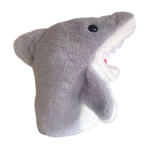 9.84Inch Interactive Hand Puppet Realistic Plush Stuffed Animals, Funny Cute Shark Hand Puppet Push Doll for Birthday Christmas Valentines Easter Holiday Gifts, Easter Basket Stuffers