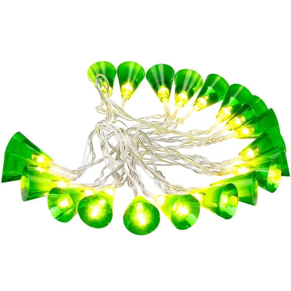 9.84ft 20 LED Krypton Green Conical LED String Lights, Ambience Pro, Damp Location, 8 Modes, Decoration for Celebration, Party, Wedding, Gazebo, Pergola