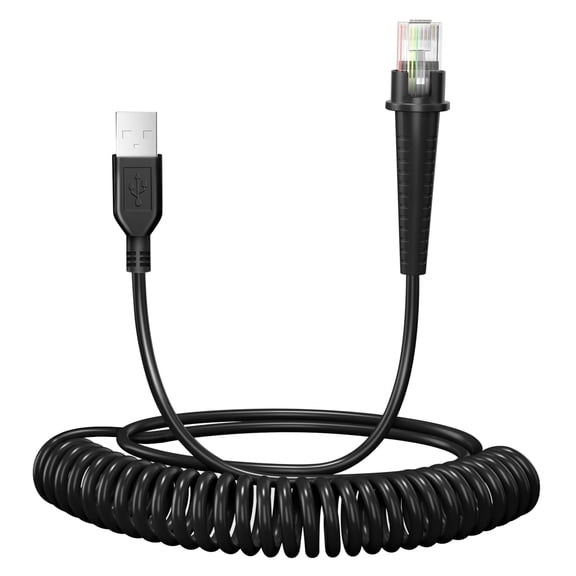 9.84ft Scanner Cable for Honeywell MS9520 MS5145 MS1690 MS1890 MS9524 MS9535 MS9540 MK9540 MS9541 MS9544 MS9590 MS9590i Fusion MS3780 Cord Barcode Scanner USB Cable Coiled Cord