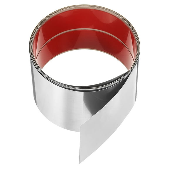 9.84ft x 3.94" Wall Trim Peel and Stick Molding Trim Frame, Self Adhesive Stainless Steel Mirror Finish Metal Strip Trim for Wall Ceiling Floor Cabinet Tile Edge, Silver Stripes