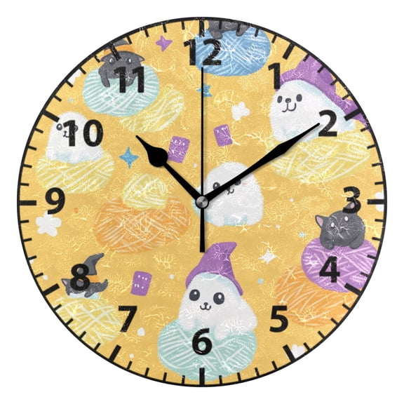 Cartoon Animal Patterns Wall Clock Modern Small Clock Black Hands for Office, Home, Bedroom,School 9.84in