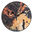 thumbnail image 1 of Creative Owl Wall Clock Modern Small Clock Black Hands for Office, Home, Bedroom,School 9.84in, 1 of 11