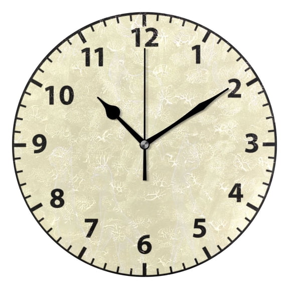 9.84in Graceful Cat Silhouettes PVC Canvas Wall and Table Clock with Canvas Texture, Black or Gold Hands