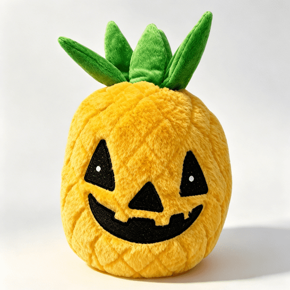 9.84in Halloween Pineapple Plush Toys - Cute Soft Cozy Pillow Plush Stuffed Animals for Halloween Decorations - Kawaii Pineapple Plushie Food Toy - Pineapple Gifts Cute Birthday Gift Christmas Gift