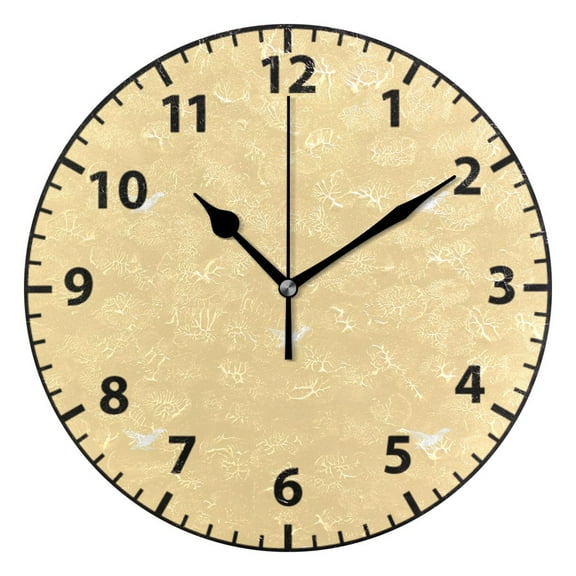 Minimalist Bird Wall Clock Modern Small Clock Gold Hands for Office, Home, Bedroom,School 9.84in