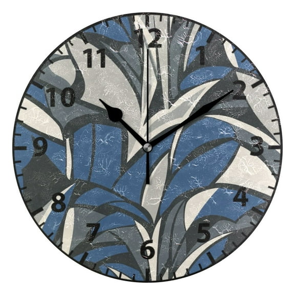 9.84in Minimalist Pattern PVC Canvas Wall and Table Clock with Canvas Texture, Black or Gold Hands