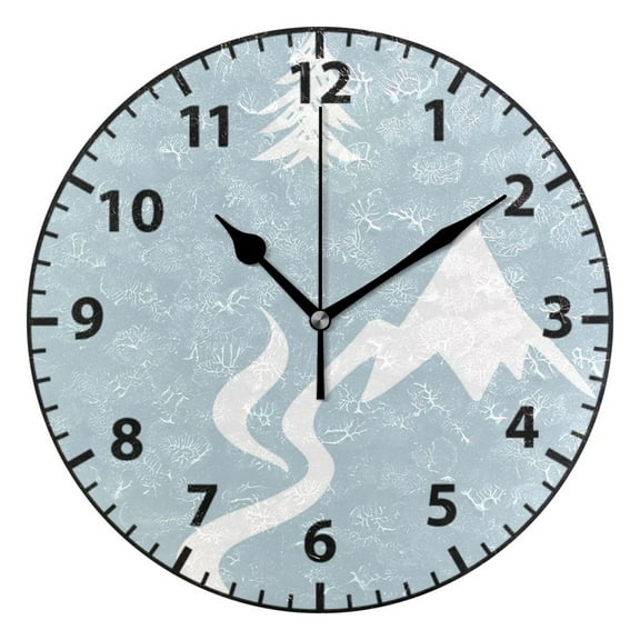 Minimalist Theme Design Wall Clock Modern Small Clock Black Hands for Office, Home, Bedroom,School 9.84in