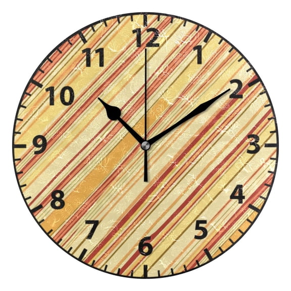 9.84in Modern Design PVC Canvas Wall and Table Clock with Canvas Texture, Black or Gold Hands