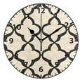 thumbnail image 1 of Moroccan Beige Stripe Wall Clock Modern Small Clock Gold Hands for Office, Home, Bedroom,School 9.84in, 1 of 11