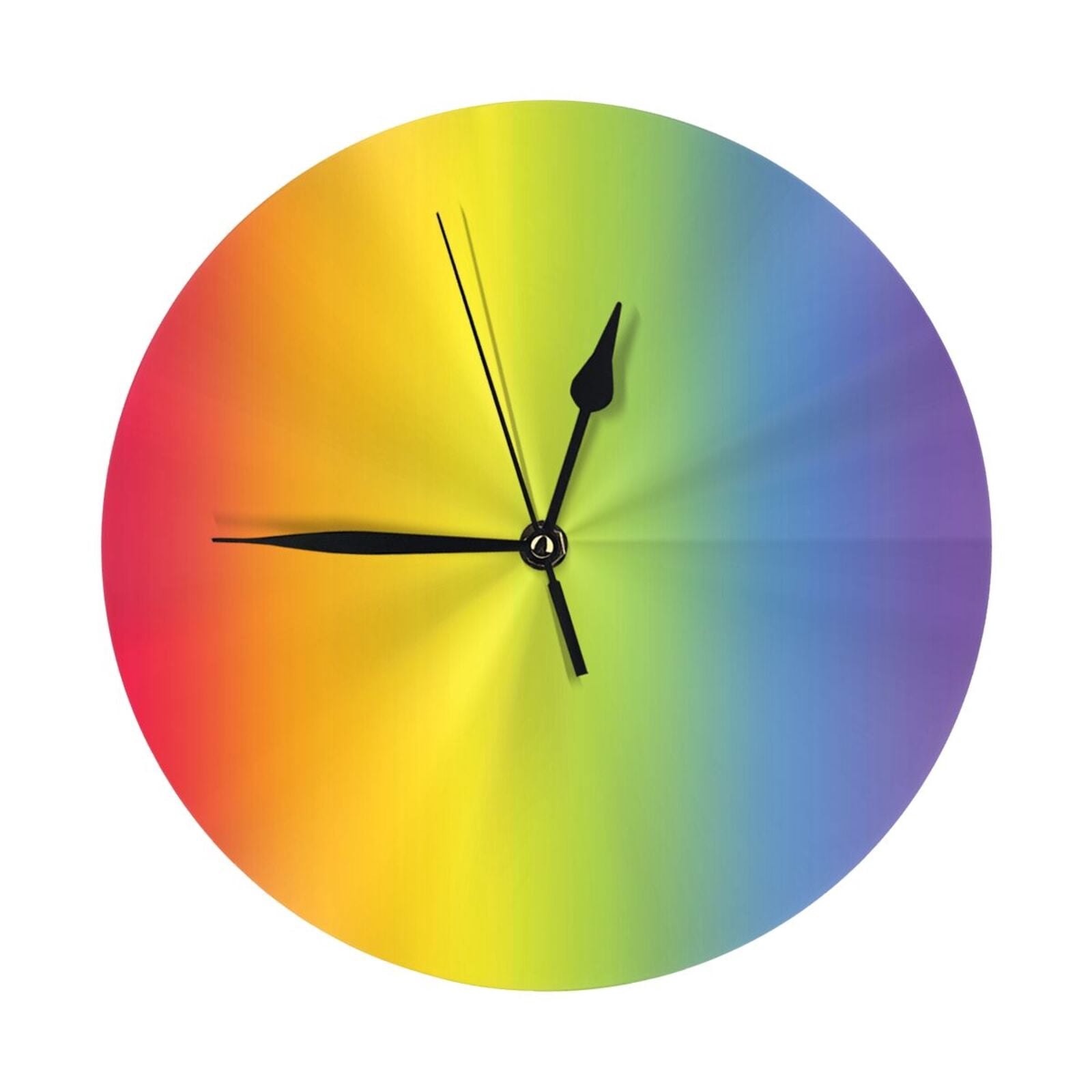 9.84in Round Wall Clock Frameless No Glass Silent Non-Ticking Pvc Board ...
