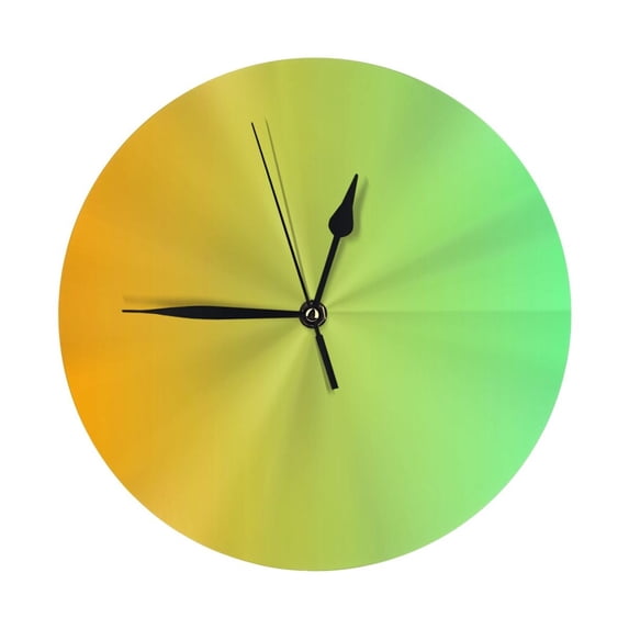 9.84in Round Wall Clock Frameless No Glass Silent Non-Ticking Pvc Board ...