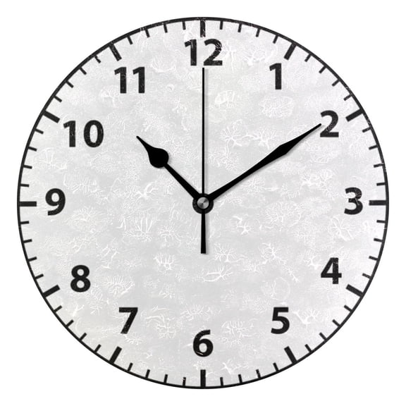 9.84in Simple Pattern PVC Canvas Wall and Table Clock with Canvas Texture, Black or Gold Hands