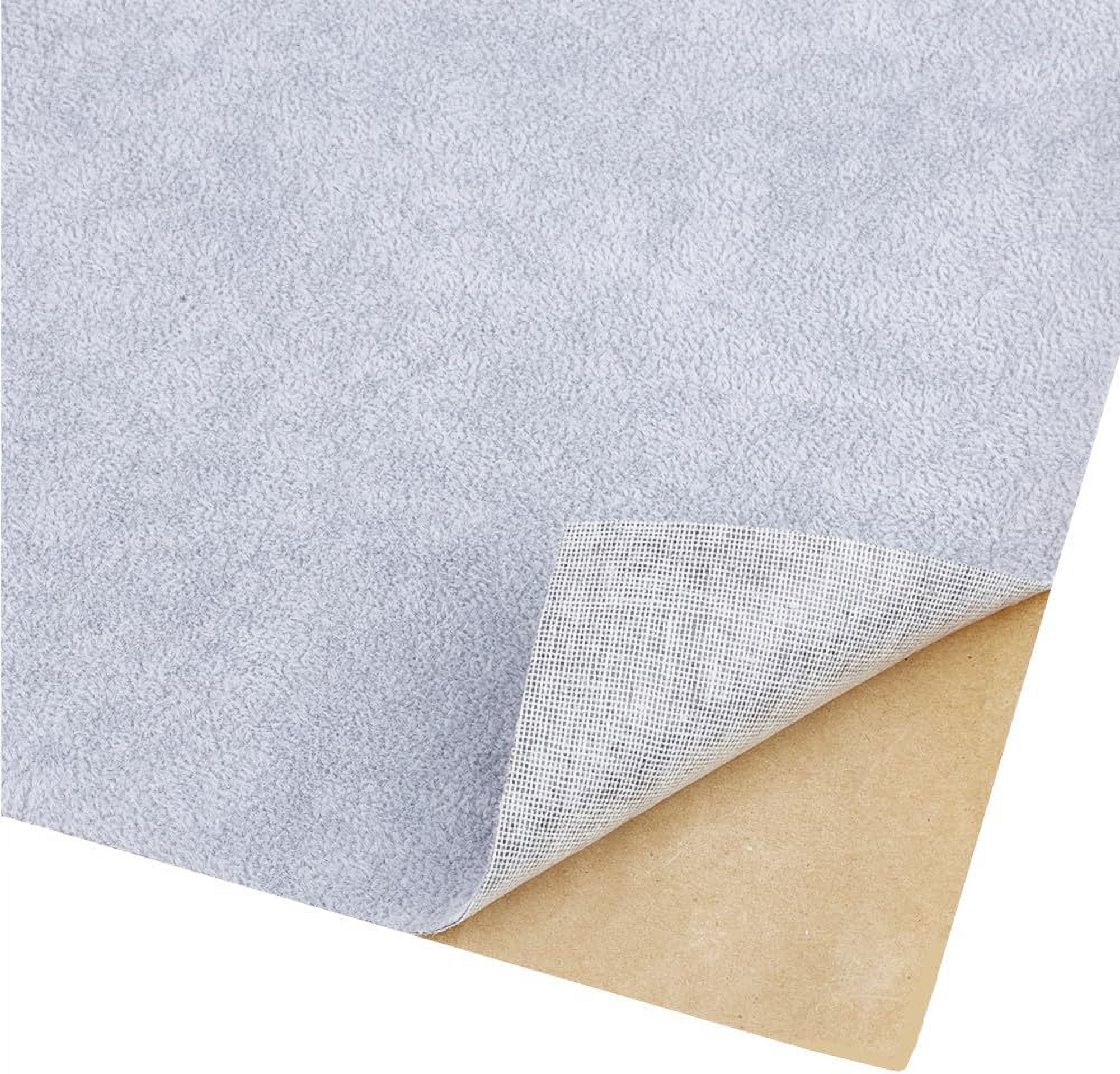 9.84x1.3Feet Self Adhesive Felt Fabric Light Grey Iced Velvet Flock Self Adhesive Velvet Flocking Liner for Jewelry Drawer Craft Fabric DIY Light Grey