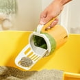 thumbnail image 1 of 9.84x5.51x4.33 Inch Cat Litter Scooping System - Portable Kitty Poop Disposal with Holder (Yellow), 1 of 6