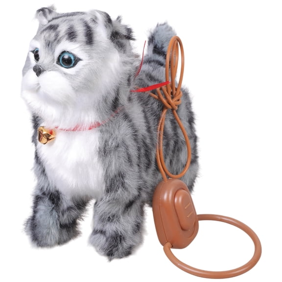 9.84x7.87in Simulation Electric Control Cute Little Kitty Can Make Voice Itself Imulation Plush Stuffed Animal for