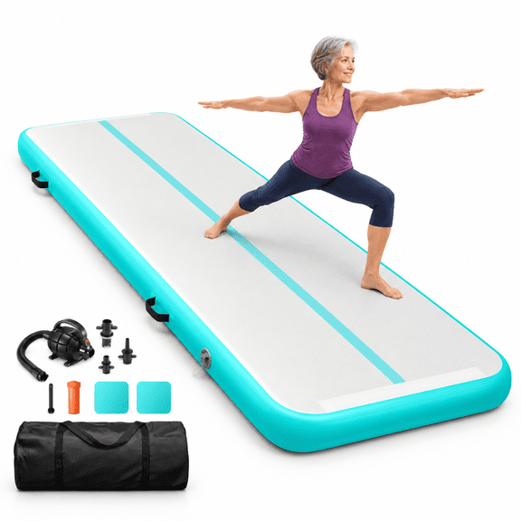 9.8FT Gymnastics Air Track Tumbling Mat with Pump for Home Gym