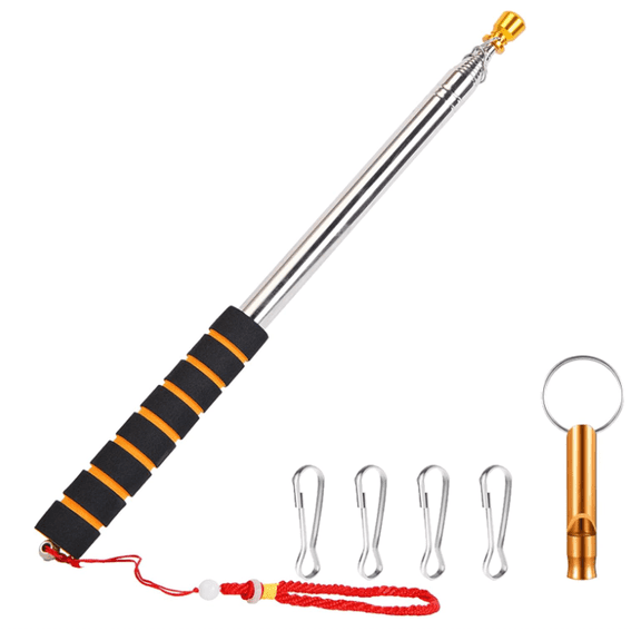 9.8Ft Telescopic Flag Pole,Stainless Steel Handheld Portable Extendable Retractable Flagpole with Anti-Slip Grip