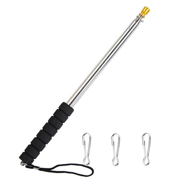 9.8Ft Telescopic Flag Pole,Stainless Steel Handheld Portable Extendable Retractable Flagpole with Anti-Slip Grip
