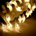 thumbnail image 1 of 9.8ft Halloween LED Skull Lights - Battery Powered Indoor/Outdoor Decor with 20 Glowing Orbs (Flashing Mode), 1 of 4