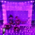 thumbnail image 1 of 9.8ft x 6.6ft 200 LED Christmas Net Lights, 8 Modes Mesh Fairy Christmas Lights, Net String Christmas Lights for Xmas Tree Decorations (Purple), 1 of 6