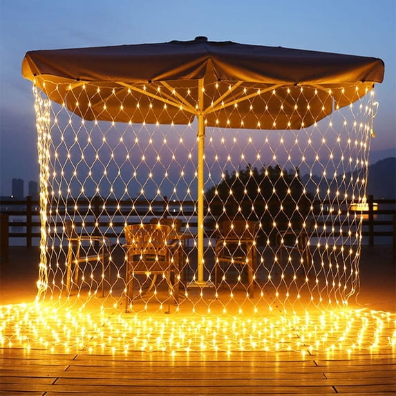 9.8ft x 6.6ft 200 LED Christmas Net Lights, 8 Modes Mesh Fairy Christmas Lights, Net String Christmas Lights for Xmas Tree Decorations (Warm White)
