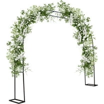 9.8ft x7.2ft Garden Arch Arbor, Metal Garden Trellis for Climbing Plants Metal Pergola Arbor Wedding Arches for Ceremony for Party Rose Lawn Courtyard Patio，Black