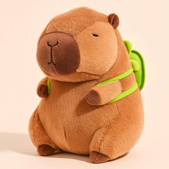 9.8in Capybara Plush, Easter Basket Stuffer, Cute Capybara Stuffed Animals with Turtle Backpack, Kawaii Capibara Plushie Toys for Kids, Doll Party Favors, Soft Hugging Gift for Classroom Birthday