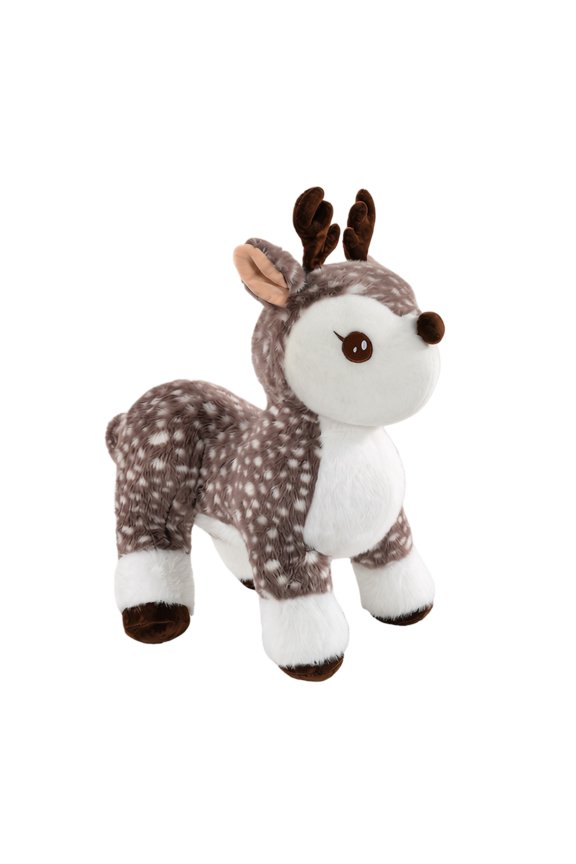 9.8in Cartoon Plush Deer Toy, Soft Fluffy Stuffed Animal for Home Decor and Play, Ideal Birthday Gift for Friends and Family of All Ages, Gray