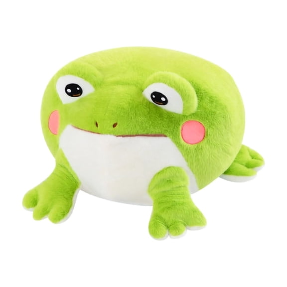9.8in Frog Plush Toy, Cartoon Green Frog Stuffed Animal with Big Eye Designfor Room Decor, Creative Play And Birthday Decoration