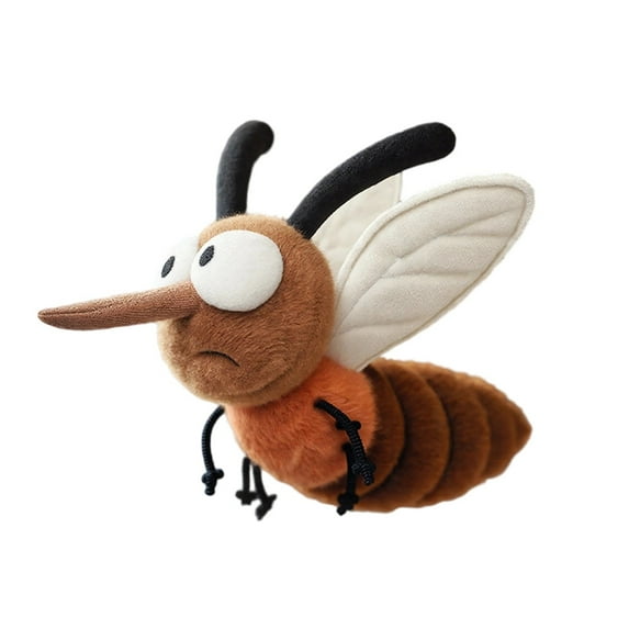 9.8in Mosquito Plush Toy Hanging Ornament, Soft Stuffed Animal Doll, Unique Insect Figure Sleeping Pillow, Decorative Plushie for Birthday and Holiday Gifting