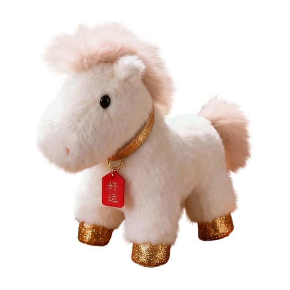9.8in Pony Plush Toy, Soft Stuffed Horse Doll, Small Animal Plushie for Home Decor, Desktop Ornament, Birthday Gift, High Quality Fabric Stuffing