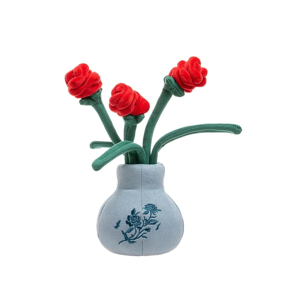 9.8in Potted Flower Plant Plush Toy, Soft Stuffed Sunflower Figure for Desktop Decoration, Adorable Faux Greenery Doll, Garden Themed Home Office Decor Accent